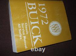 1972 Buick ALL MODELS ALL SERIES Service Repair Shop Manual FACTORY BRAND NEW