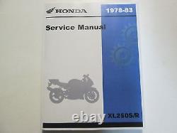 1978 1979 1980 1981 HONDA XL250S Service Repair Shop Manual BRAND NEW
