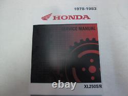 1982 1983 HONDA XL250S XL 250 S Service Repair Shop Manual BRAND NEW