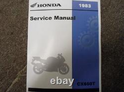 1983 83 HONDA CX650 TURBO CX 650 Service Shop Repair Manual Brand New 1983