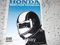 1988 Honda ZB50 ZB 50 Service Shop Repair Workshop Manual Brand New