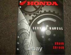 2000 2001 2002 2003 Honda XR80R/XR100R Service Repair Shop Manual OEM BRAND NEW