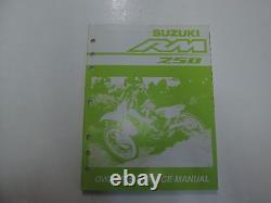 2001 Suzuki RM250 RM 250 Owners Service Manual FACTORY OEM BRAND NEW