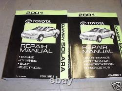 2001 TOYOTA CAMRY SOLARA Service Repair Shop Workshop Manual Set BRAND NEW