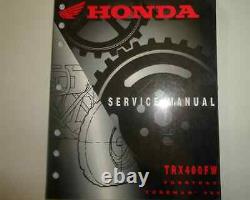 2002 2003 Honda TRX400FW FOURTRAX FOREMAN 400 Service Repair Manual BRAND NEW