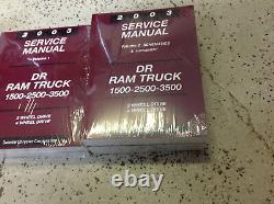 2003 DODGE RAM TRUCK 1500 2500 3500 Service Shop Repair Manual Set BRAND NEW