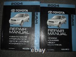 2004 Toyota RAV4 RAV 4 Service Shop Repair Manual Set OEM 04 BRAND NEW