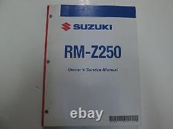 2008 Suzuki RM-Z250 Owners Service Repair Workshop Manual Brand New