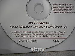 2010 2004 MITSUBISHI ENDEAVOR Service Shop Manual CD FACTORY BRAND NEW