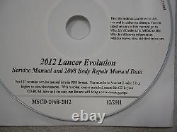 2012 MITSUBISHI LANCER EVOLUTION Service Repair Manual CD FACTORY Brand New