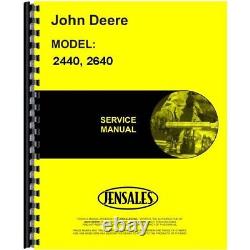 Brand New Fits John Deere Service Manual For 2640 Tractor (Includes 2 Volumes)