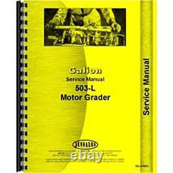 Brand New Grader Chassis Service Manual for Galion 503L