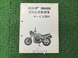 Cbr400K Service Manual Supplementary Edition Honda Official Motorcycle Maintenan