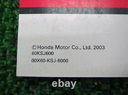 Used Honda Genuine Motorcycle Maintenance Manual Crf100F Service Wiring Diagram